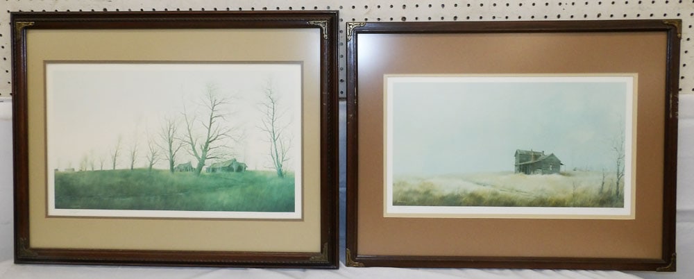 Two Framed Prints Signed Herb Jones: Two Framed Prints Signed Herb Jones . Up to 19 1/2" x 25 1/2" ALL DESCRIPTIONS AND ANY CONDITION STATEMENT GIVEN BY LANGSTON AUCTION GALLERY ARE STRICTLY OPINIONS AND LANGSTON'S SHALL HAVE NO RESPONSI