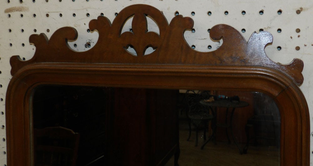 Walnut Framed Mirror - 2