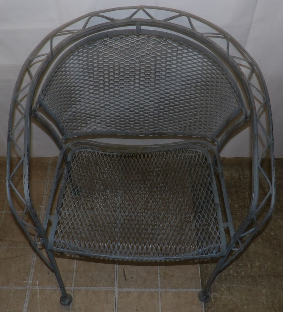 Five Piece Painted Wrought Iron Set - 4