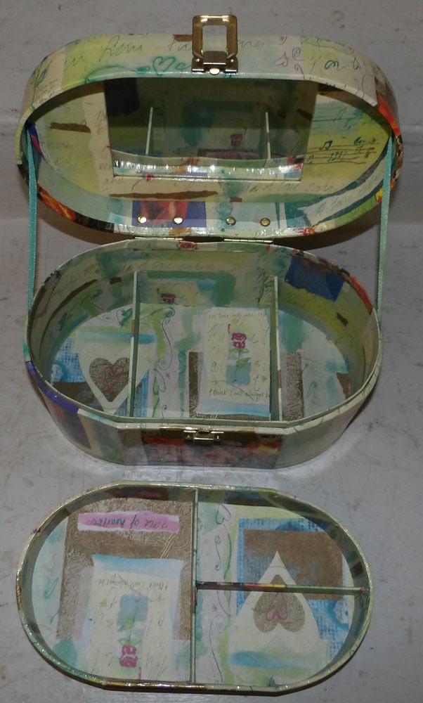Two Decoupage Decorated Ladies Purses - 4