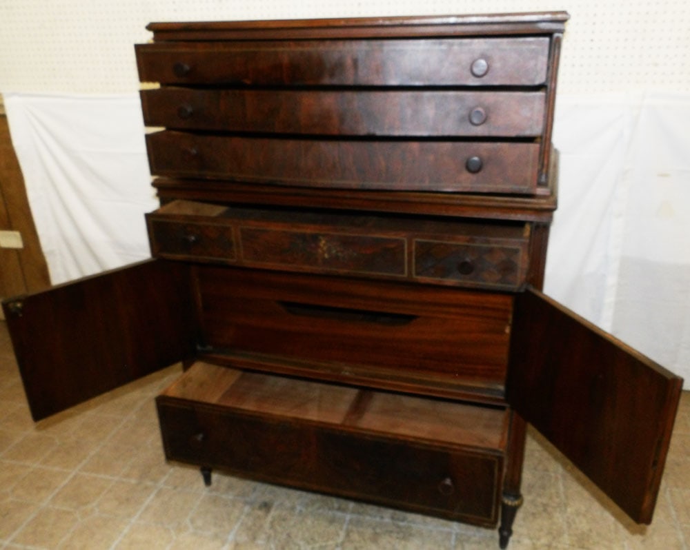 Walnut Seven Drawer Chest - 7