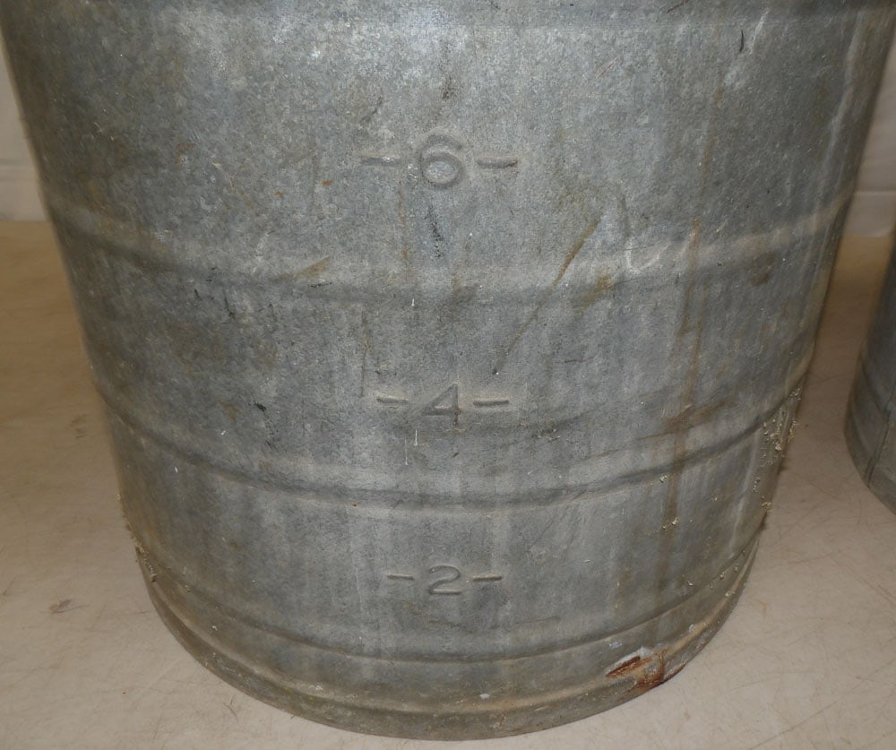 Two Galvanized Metal Buckets - 2