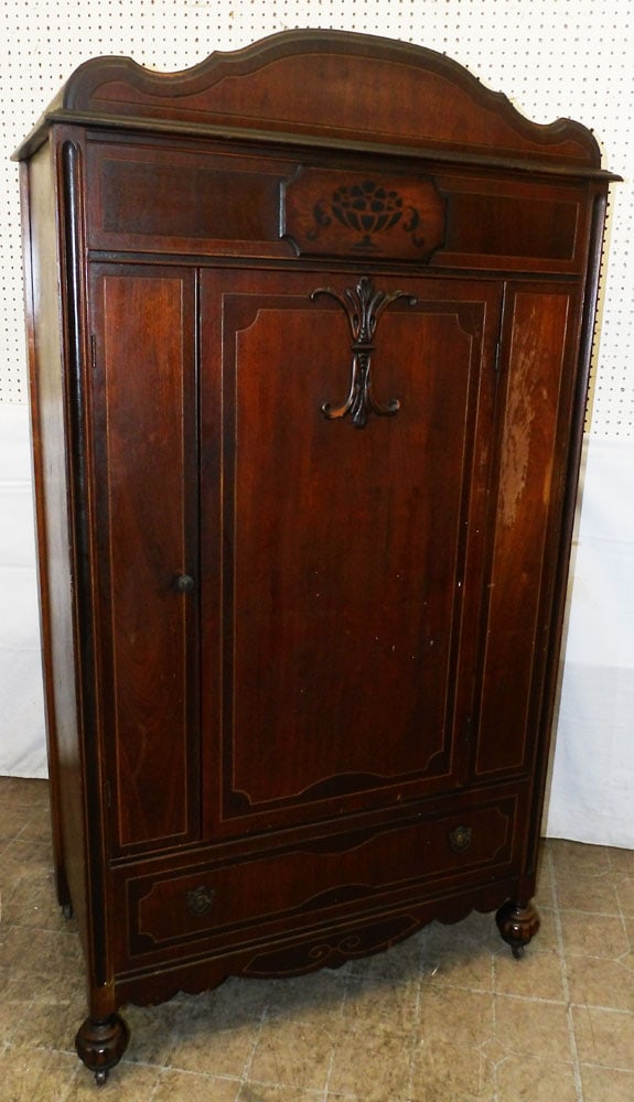 Antique Walnut Two Door Wardrobe - 2