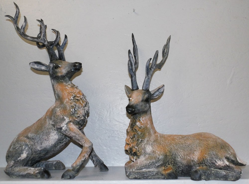 Two Resin Deer Figures - 2