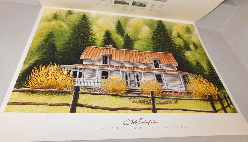 Bob Timberlake Unframed Print, "Jason's Hollow": Bob Timberlake Unframed Print, "Jason's Hollow". 21 1/4" x 29" ALL DESCRIPTIONS AND ANY CONDITION STATEMENT GIVEN BY LANGSTON AUCTION GALLERY ARE STRICTLY OPINIONS AND LANGSTON'S SHALL HAVE NO RESPONS