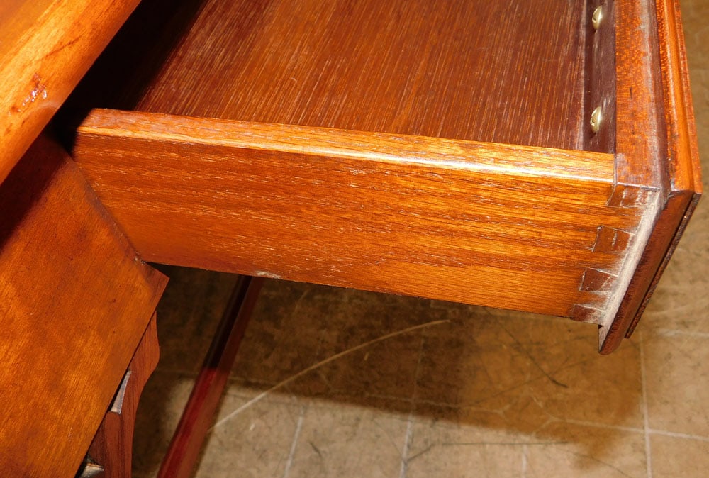 Cherry Two Drawer Chippendale Style Console - 6