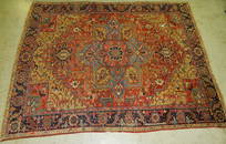 9'2" x 11'5" Antique geometric Persian rug