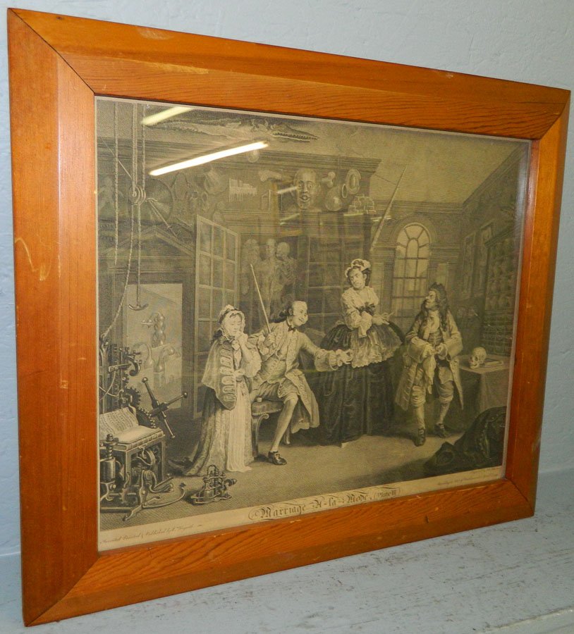 Print or engraving of "Marriage - A- la- mode." : Print or engraving of "Marriage - A-la-mode." 22" x 19".