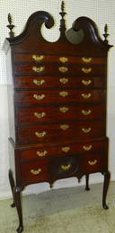18th C PA mah Queen Anne highboy.