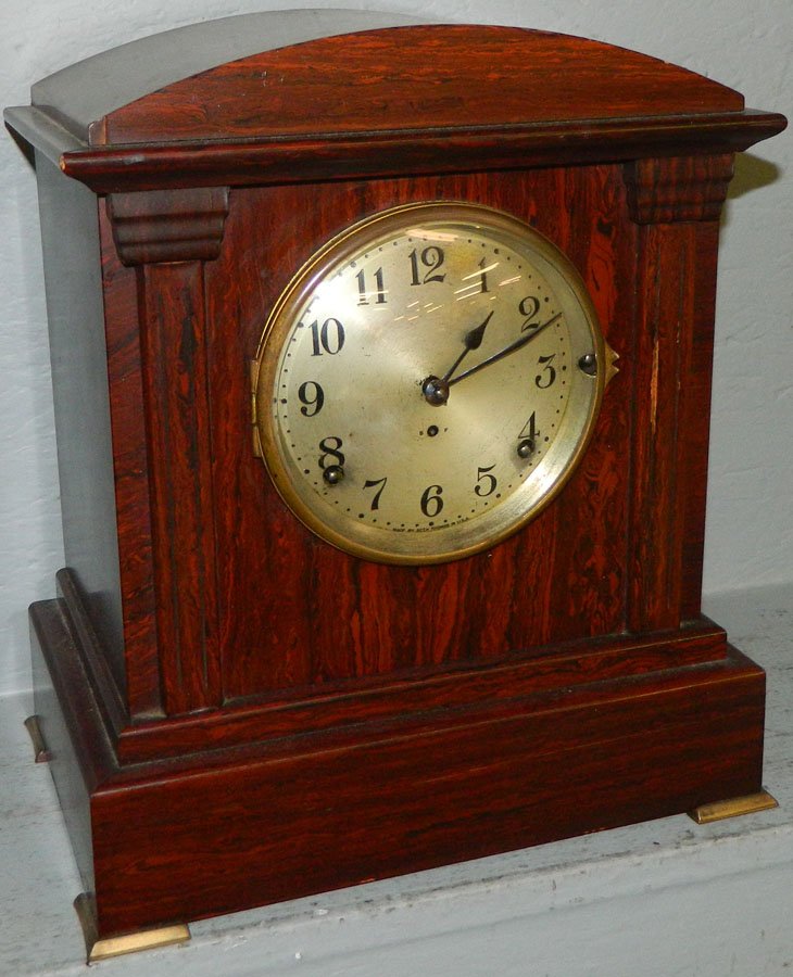 Seth Thomas clock with bells.: Seth Thomas clock with bells from the Radford estate. 13 1/2" tall.