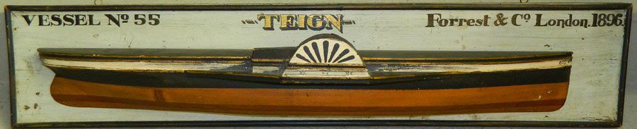 Ship's model, Forest & Co. London, 1896.: Ship's model, Forest & Co. London, 1896. 37 1/2" x 7 1/2".