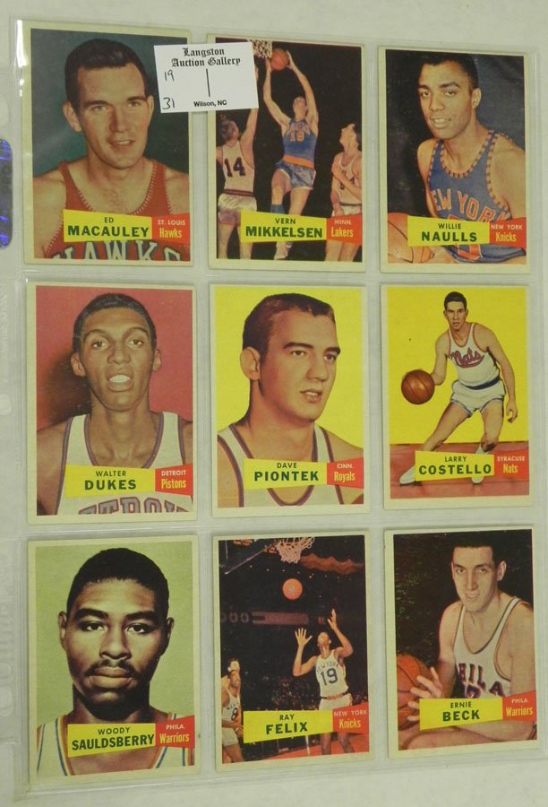 1957-1958 Topps 9 Cards: 1957-1958 Topps 9 Cards
