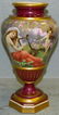 Hand painted Dresden portrait vase. 9 1/4" tall.