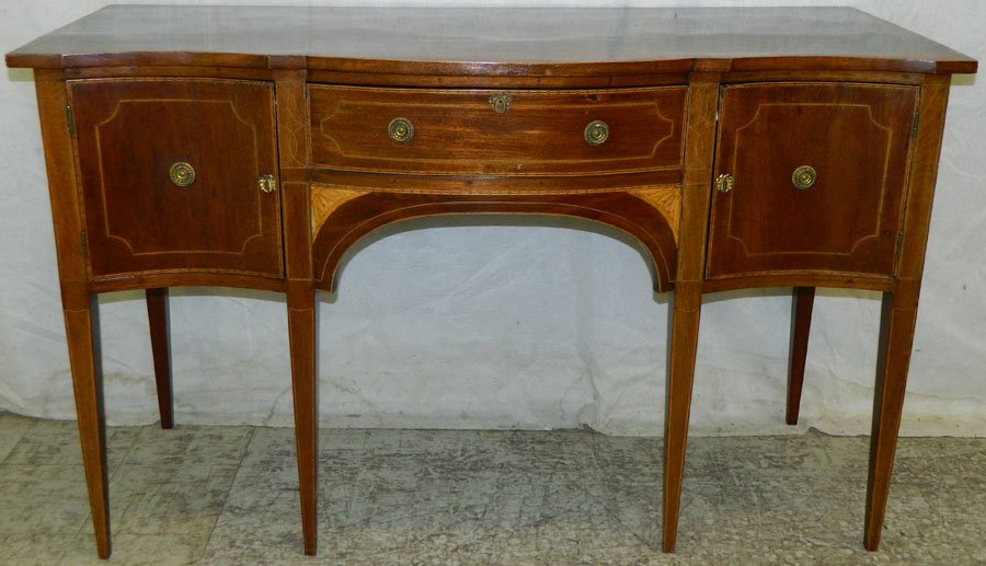 Beautiful inlaid antique Hepplewhite sideboard.: Beautiful inlaid antique Hepplewhite sideboard. 54" wide x 22 1/2" deep x 33 1/2" tall.