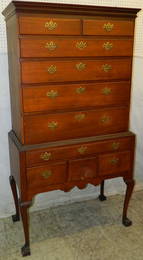 18th Century American maple highboy.