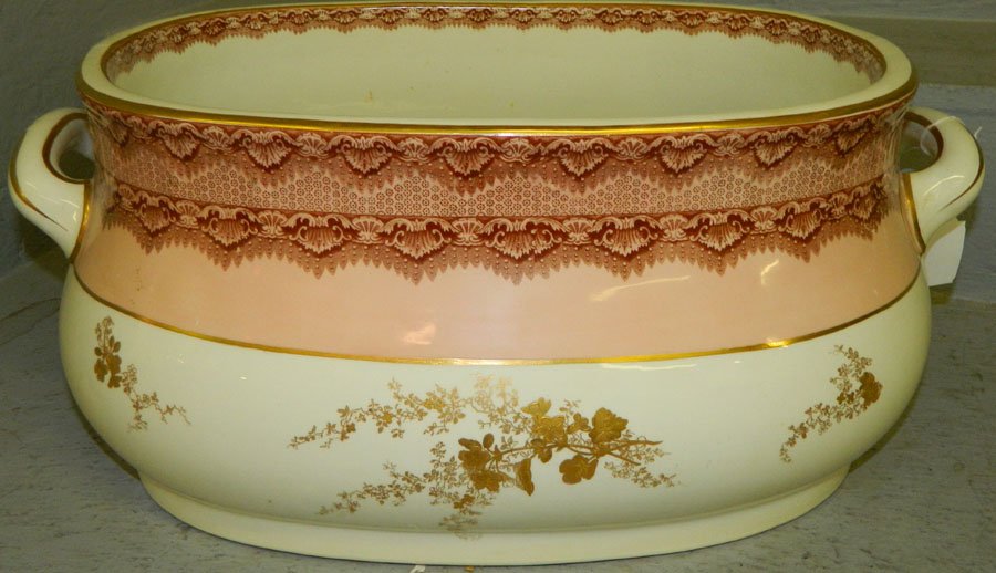 Early Copeland Spode foot bath. 20" x 8 1/2" tall.: Early Copeland Spode foot bath. 20" x 8 1/2" tall.