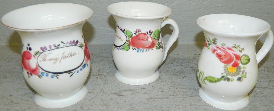 (3) Bristol cups. 4" - 4 1/2" tall.: (3) Bristol cups. 4" - 4 1/2" tall.