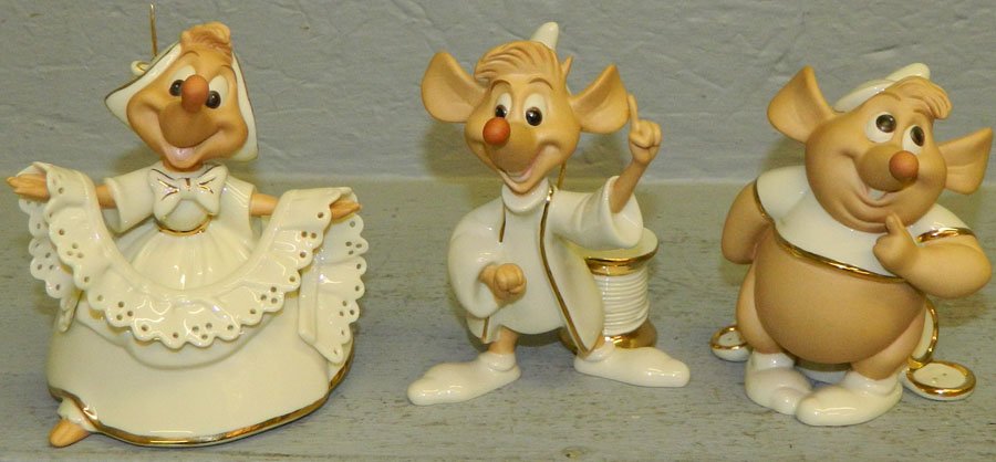 Mice from Cinderella "Suzy Mouse", "Jaq", "Gus".: Lenox Disney Showcase Collection - Mice from Cinderella "Suzy Mouse", "Jaq", "Gus".