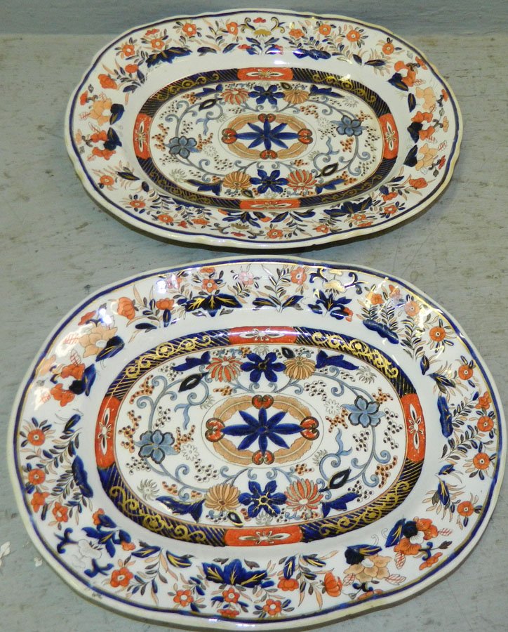 Pair of Mason's Ironstone platters.: Pair of Mason's Ironstone platters. 10 3/4" x 8 1/2".