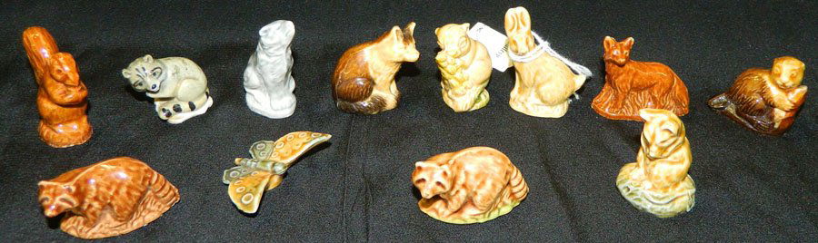 (12) English Wade figurines, wild animals.: (12) English Wade figurines, wild animals. 1 1/2" tall.