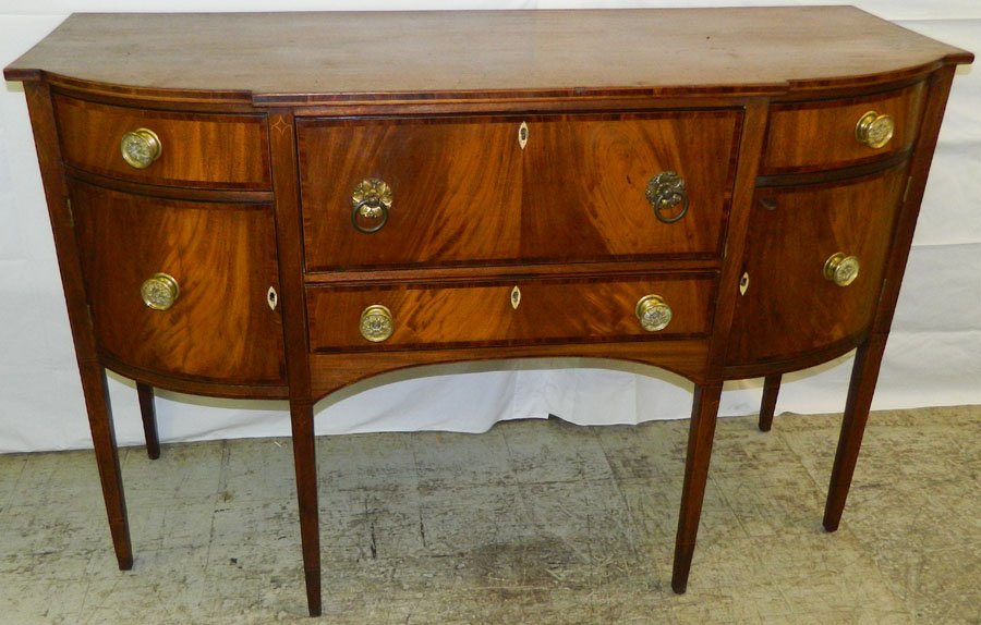 Antique American sideboard with butler's desk.: Antique American sideboard with butler's desk, probably Philadelphia. 62" wide x 24 1/2" deep x 40 3/4" tall.