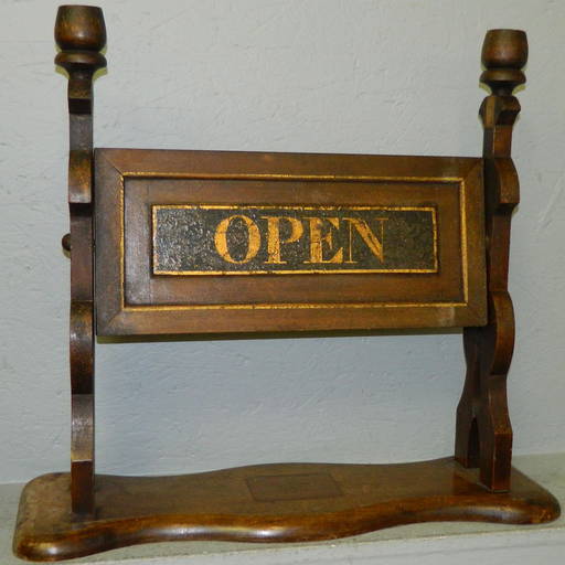 Antique Open/closed Shop Sign.