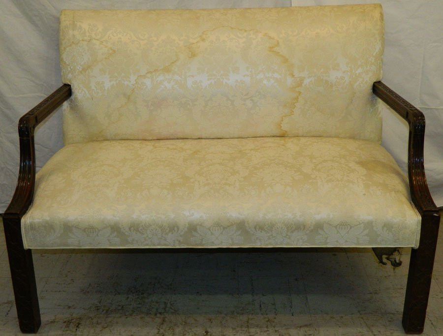 Chinese Chippendale settee. 48" long.: Chinese Chippendale settee. 48" long.