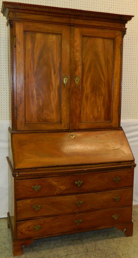 18th Century French or Italian cherry secretary.: 18th Century French or Italian cherry secretary. 46 1/2" wide x 22 1/2" deep x 85" tall.