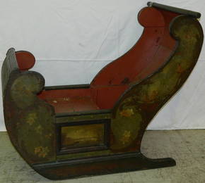 19th c. Dutch Tole painted children's sled