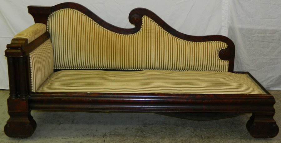 New York State Empire Chaise Lounge: New York State Empire Chaise Lounge / Fainting Couch. 79"l x 28"d x 37 1/2"h