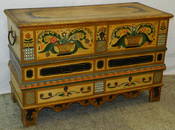 Continental Dower Chest w/ Vibrant paint.