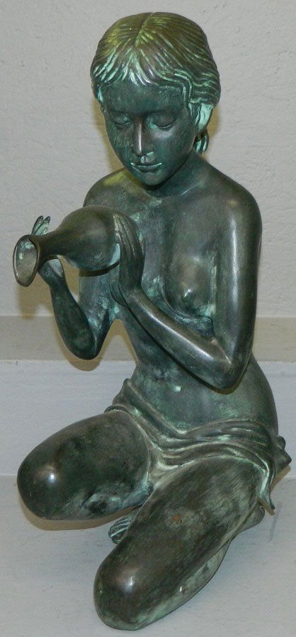 Bronze fountain top of Water Maiden. (1 of 2)