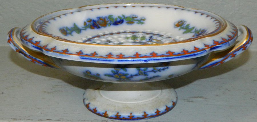 Ireland Spode Flow blue soap dish w/ liner. (1 of 4)
