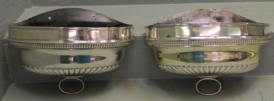 Pair of cut turkey dome wall planters. (1 of 1)