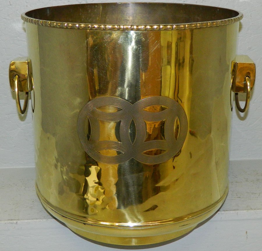 Brass 2 handled coal bucket. (1 of 2)