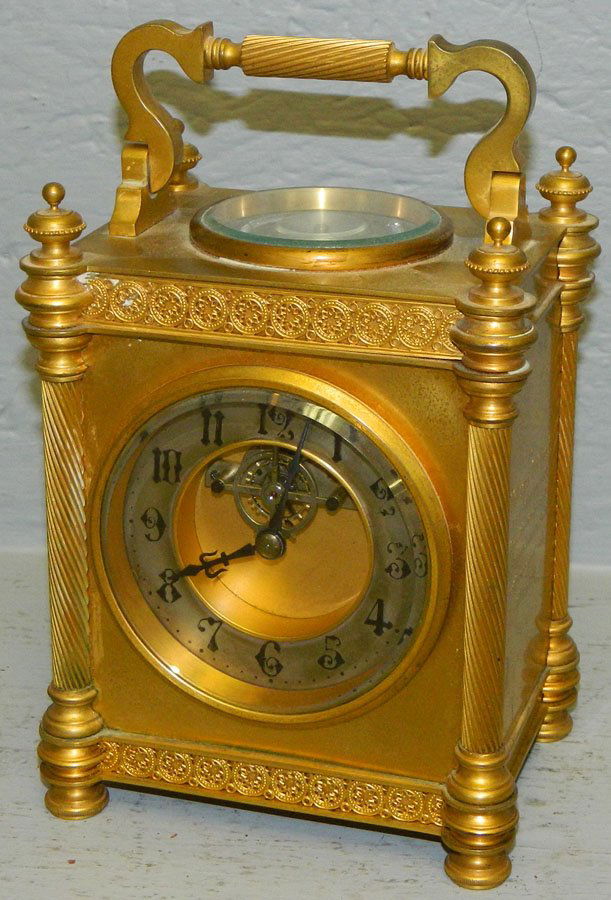 Heavy brass French carriage clock (1 of 5)