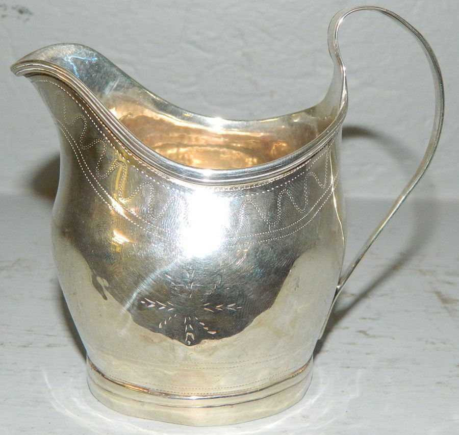 18th c. coin silver George III cream pitcher, London. (1 of 1)