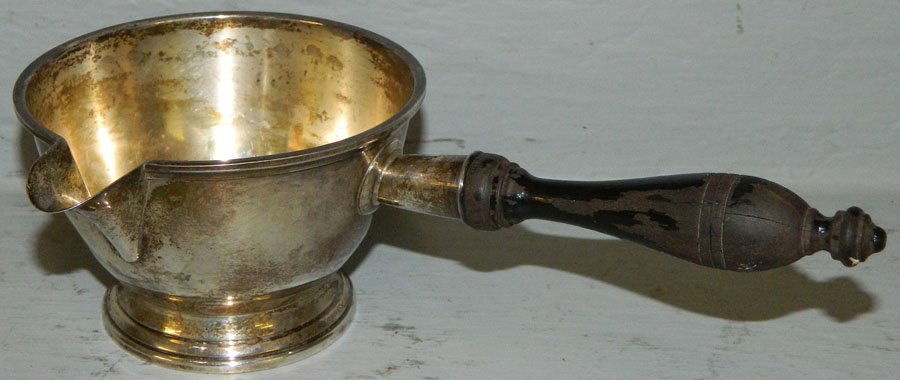 America sterling melting pot with wooden handle. (1 of 1)