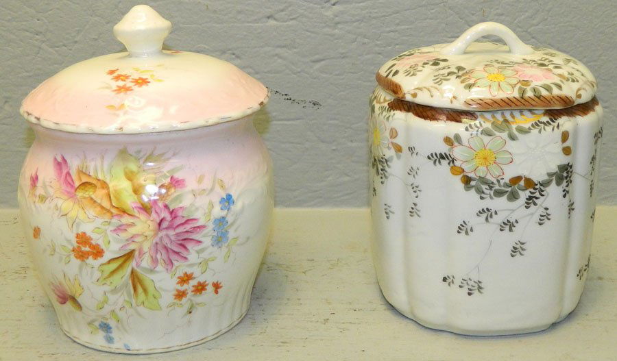 2 Victorian cookie jars. 7 3/4" tall. (1 of 4)