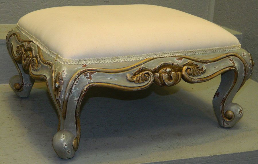 French footstool. 20" x 18" x 10 1/2" (1 of 2)