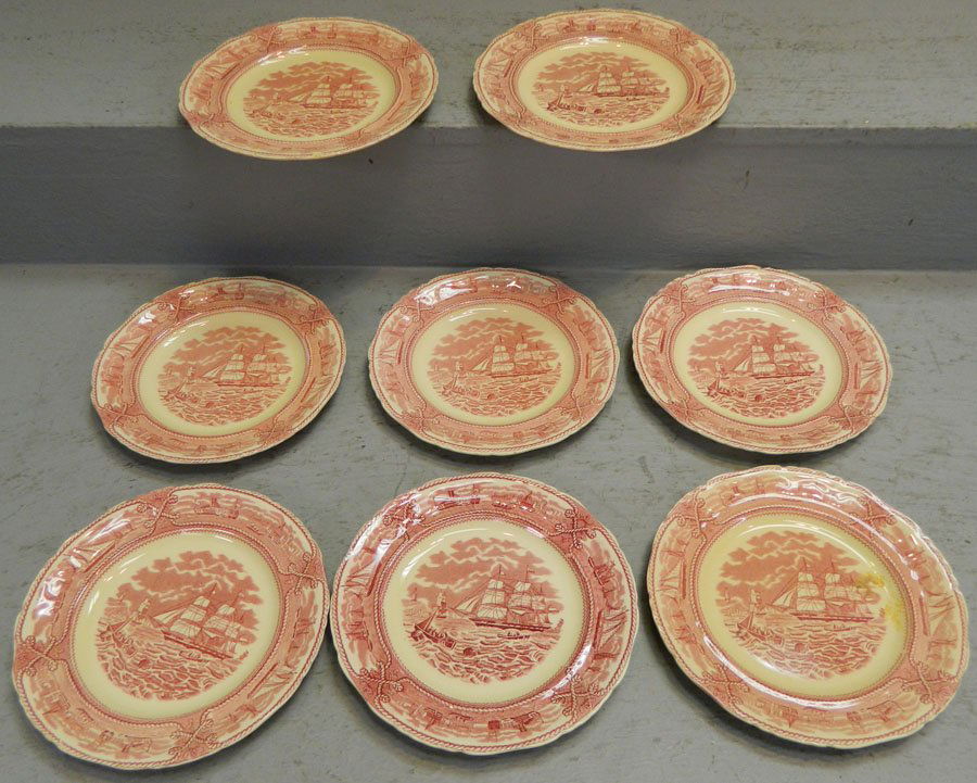 8 masons decorative nautical themed plates (1 of 3)