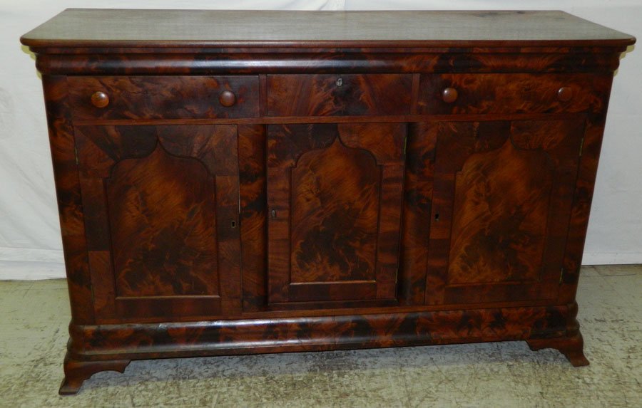 Empire crotch mahogany side board circa 1820. (1 of 4)