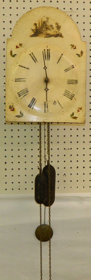 Ant Grandfather clock face w/ pendulum & weights (1 of 4)