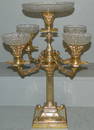 19th C. Eng sterl hallmarked epergne w/ orig bowls.