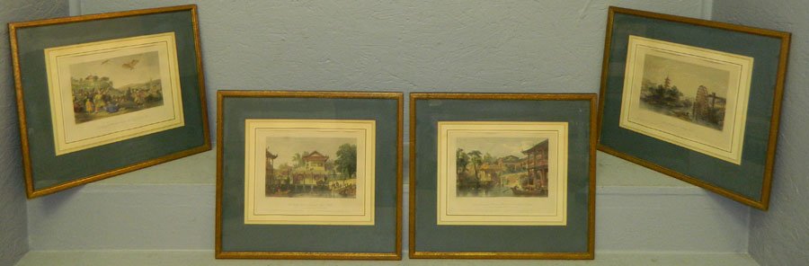 4 Thomas Allom (1800-1872) colored engravings (1 of 5)