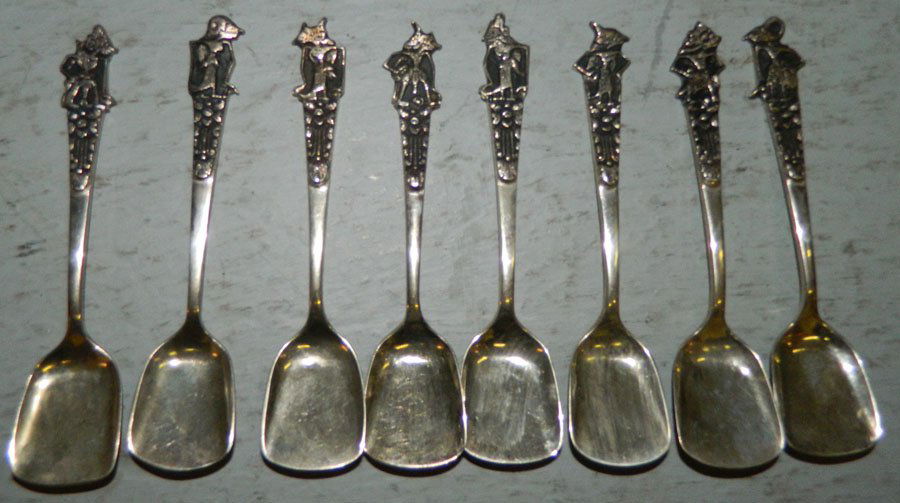 8 pcs. .800 silver souvenir spoons (1 of 1)