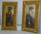 Pr 19th c. OOC Grape Maidens signed E. Catania