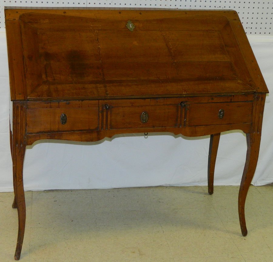 18th c. Country French cherry slant lid desk. (1 of 3)