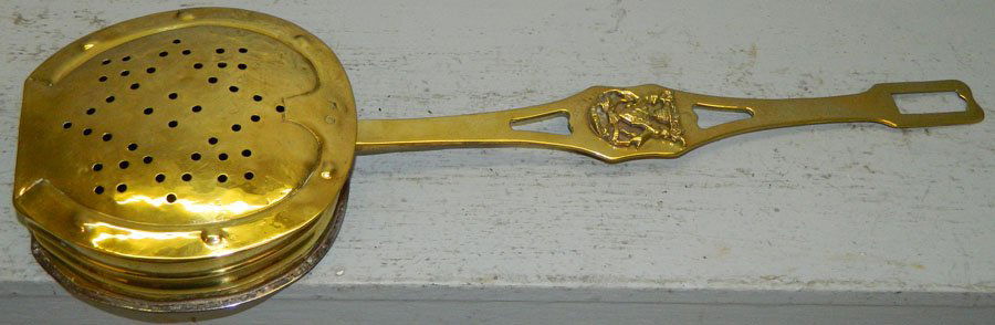 Antique brass Chestnut roaster. 22" long. (1 of 3)