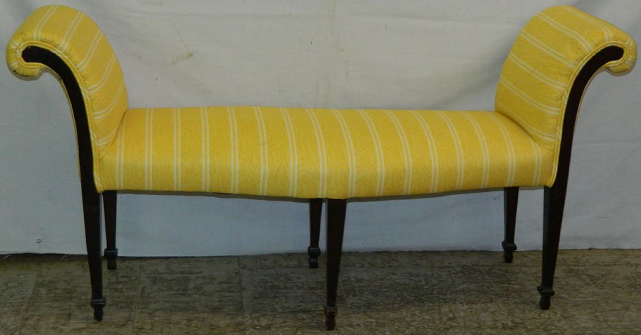 Small mahogany HW ladies window bench. (1 of 2)